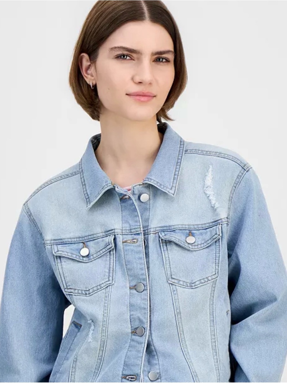 Macy's Light Blue Denim Jacket - Women's. Size XL. NWT.